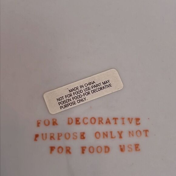 Decorative Plates Set of 2 Asian Style Floral Metallic Accent Oriental 10 3/8" - Picture 7 of 7